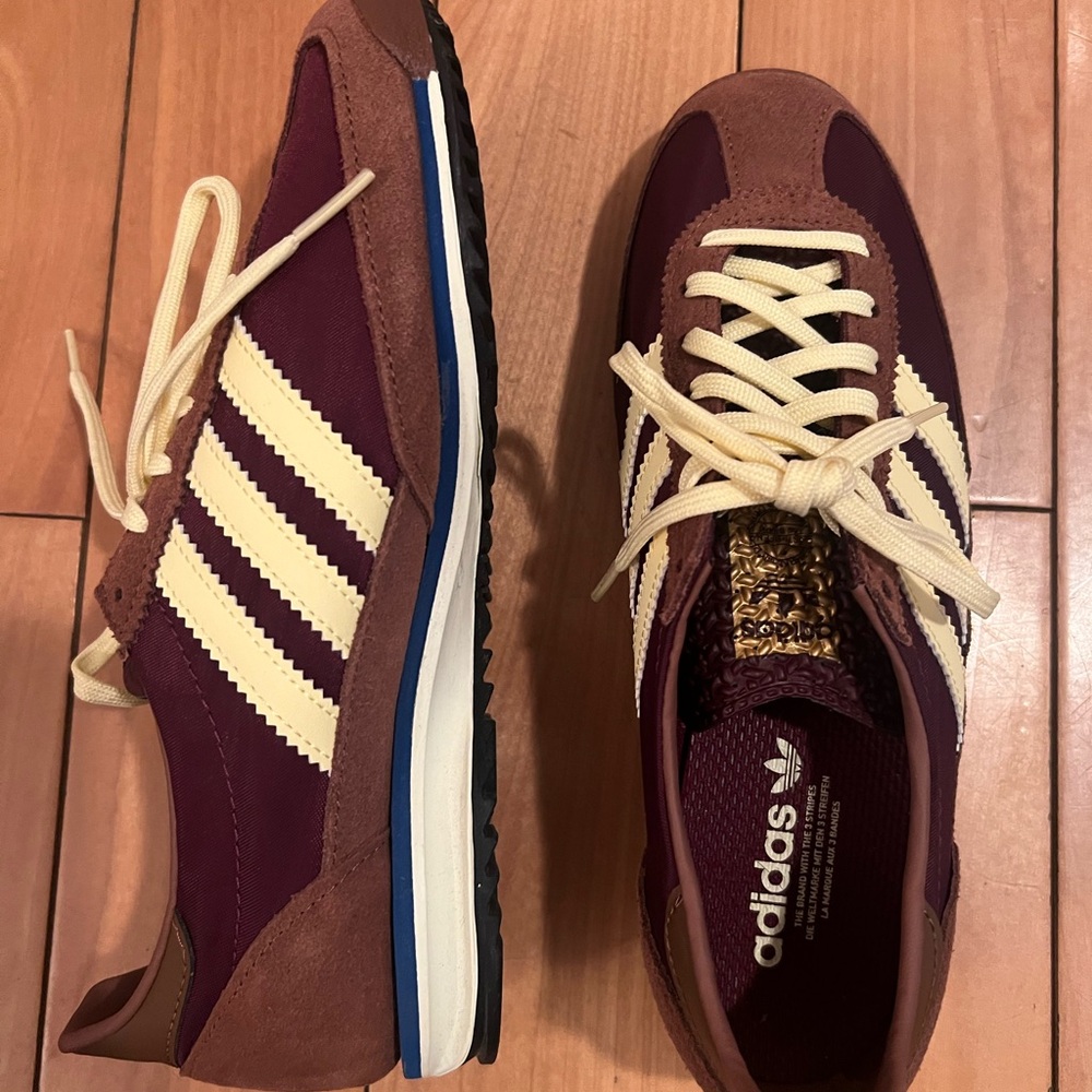Adidas SL72 OG Womens Maroon and Yellow Sneakers